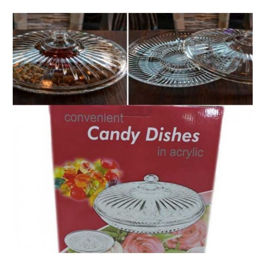 6 Partition Acrylic Convenient Candy Dishes